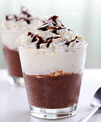 Mousse de chocolate con nata