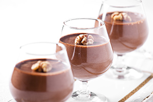 Mousse de chocolate con nueces